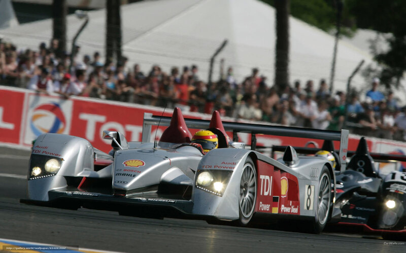 Silver Race Car on Track — Dynamic, Afternoon, Photograph, Crowd