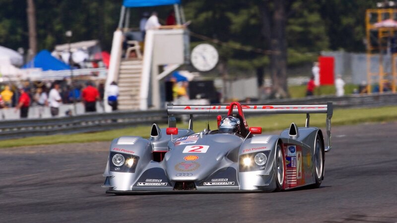 Silver Race Car on Track — Dynamic, Afternoon, Photograph, Driver, Race Track, Spectators