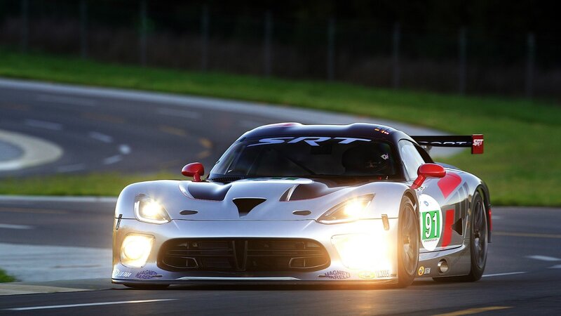 Silver Race Car on Track — Dynamic, Sunset, Photograph, Race Car