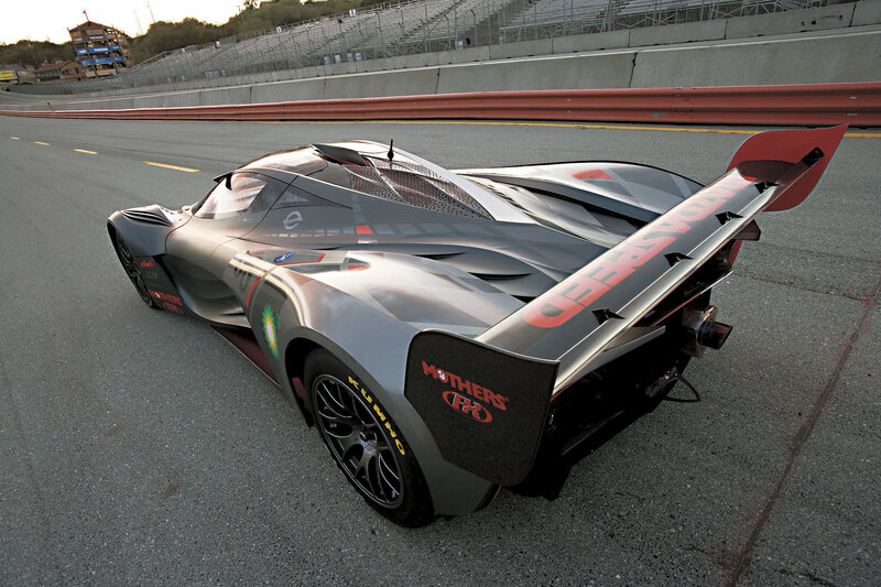 Silver Race Car on Track — Gray, Dramatic, Sunset