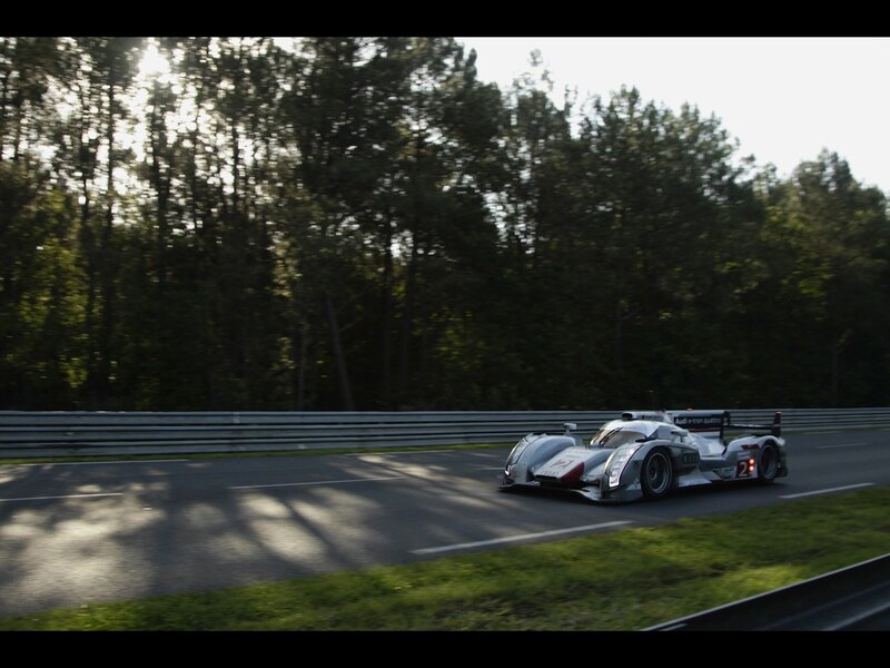 Silver Race Car on Track — Gray, Dynamic, Afternoon, Photograph, Race Car, Trees