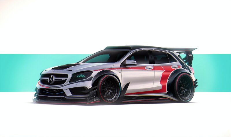 Silver Race Car — White, Dynamic, Digital Art, Wings