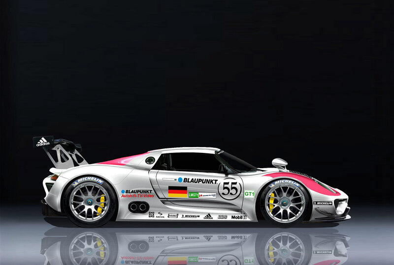 Silver Race Car — White