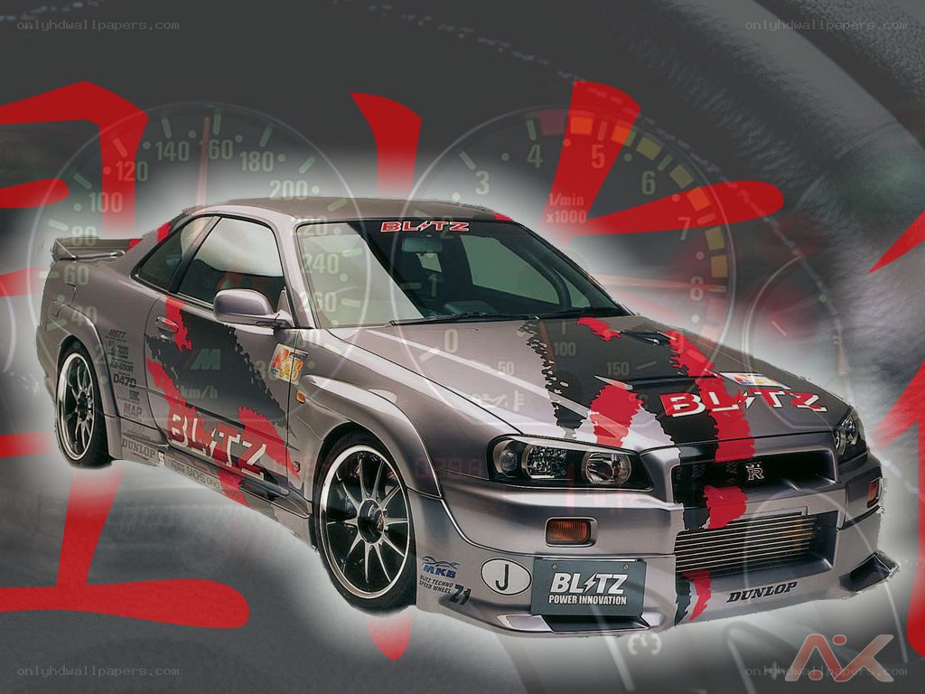 Silver race car with decals