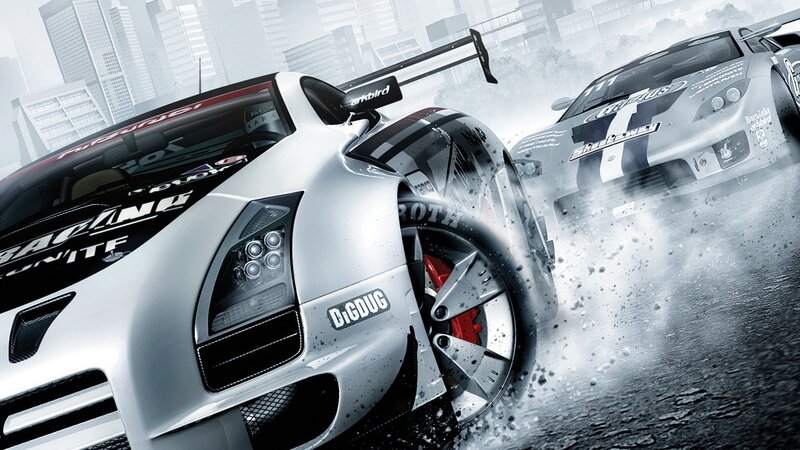 Silver Race Cars Drifting — White