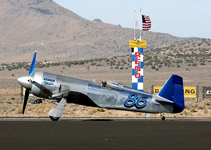 Silver Racing Airplane