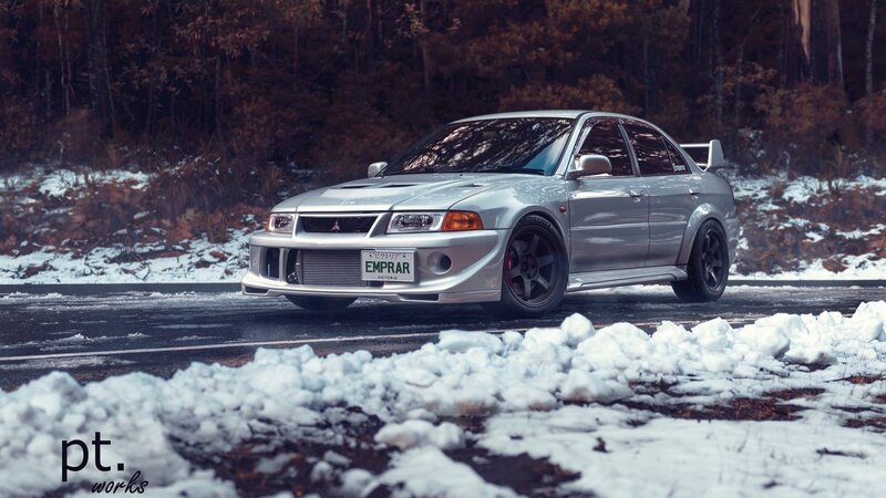 Silver Rally Car — Dramatic, Winter, Photograph