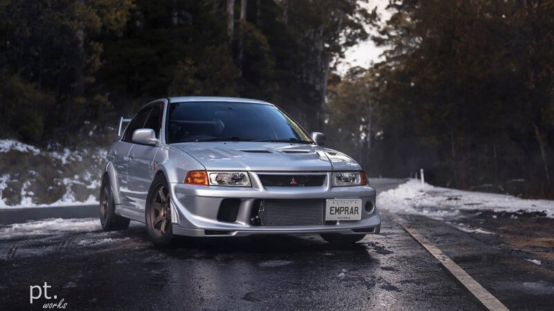 Silver Rally Car — Dramatic, Winter