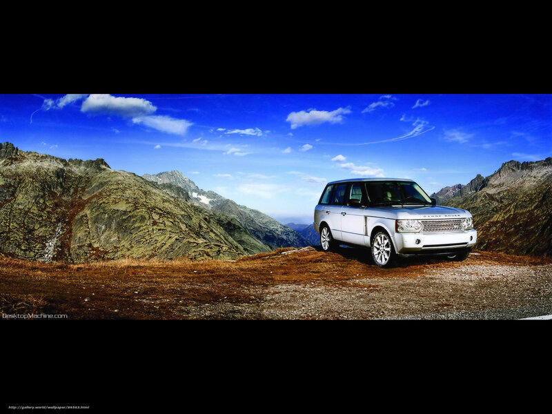 Silver Range Rover — Blue