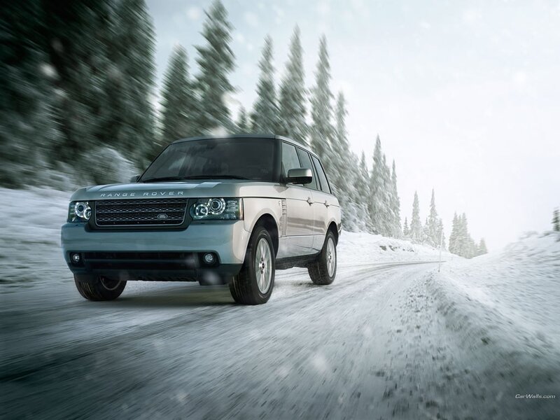 Silver Range Rover — Gray, Dynamic, Winter