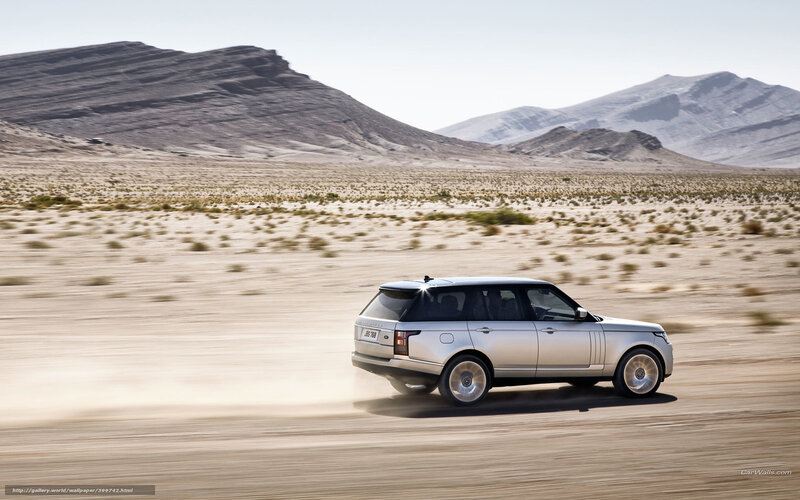 silver range rover in desert