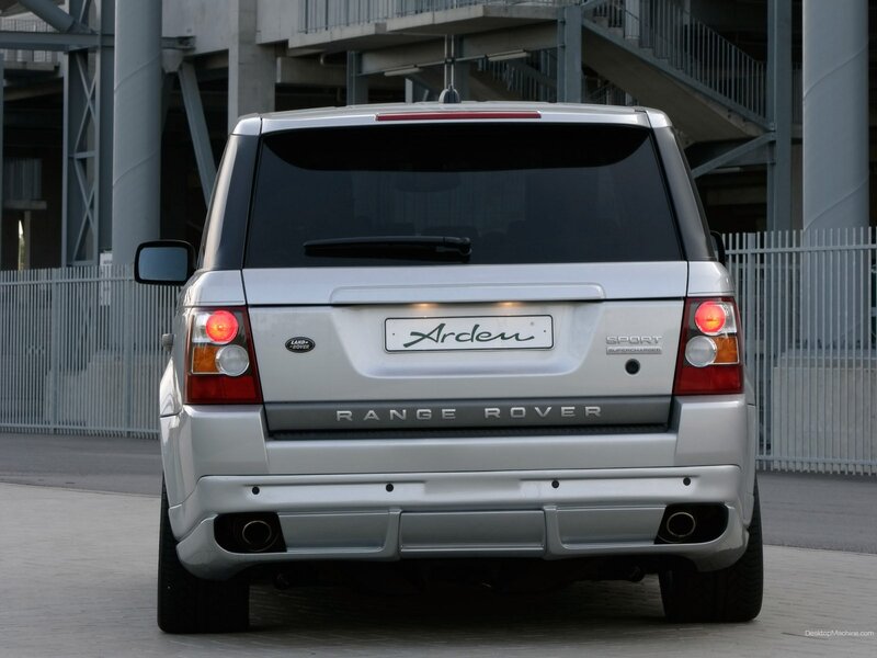 silver range rover rear view