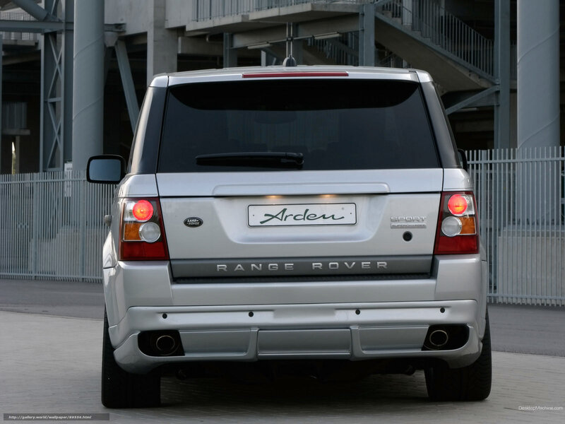 silver range rover rear view