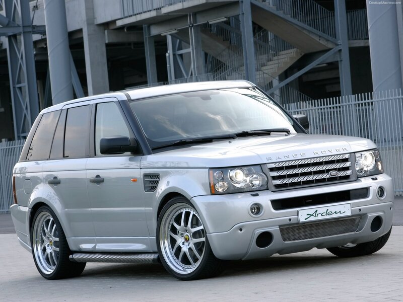 silver range rover suv