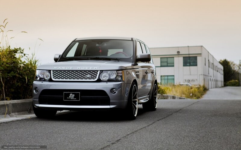 Silver Range Rover Suv — Gray, Calm, Sunset