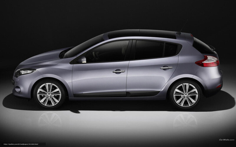 silver renault car side view