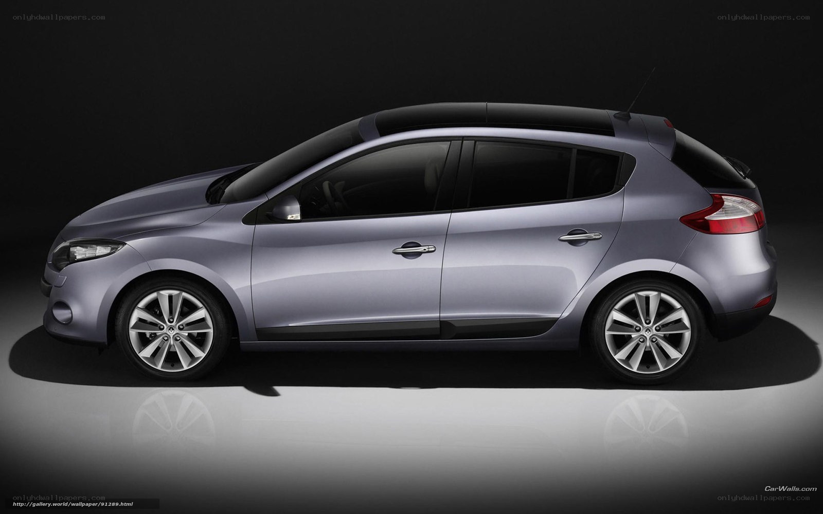 silver renault car side view