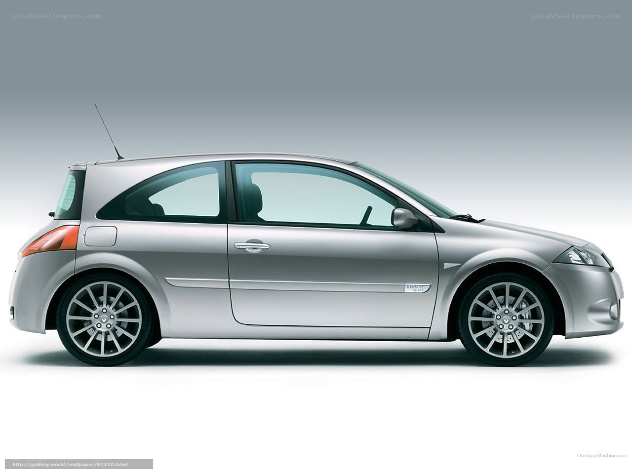 silver renault megane car