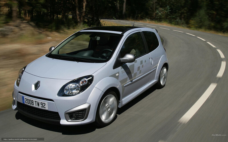 silver renault twingo driving