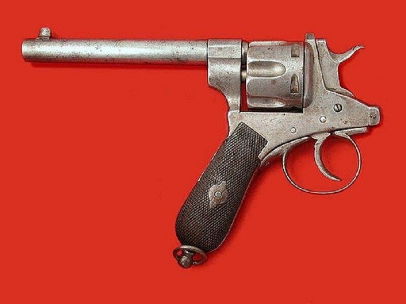 Silver Revolver Gun