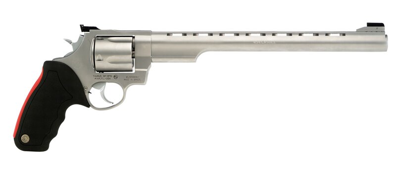 Silver Revolver with Black Grip — Neutral, Photograph, Long Barrel