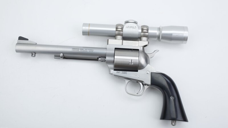 Silver Revolver with Scope — Neutral
