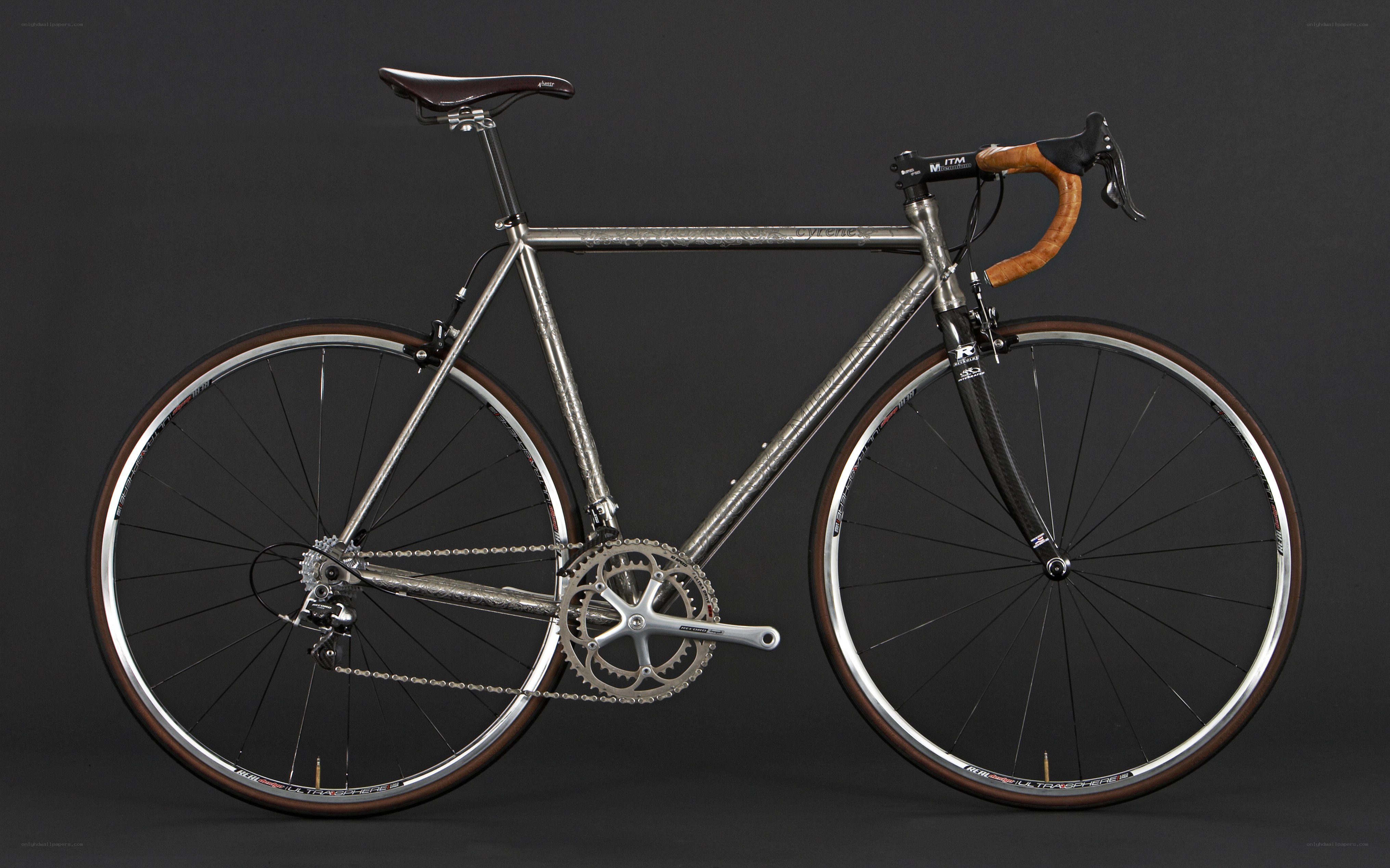 silver road bicycle