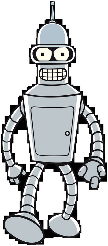 Silver Robot Character — Gray, Neutral