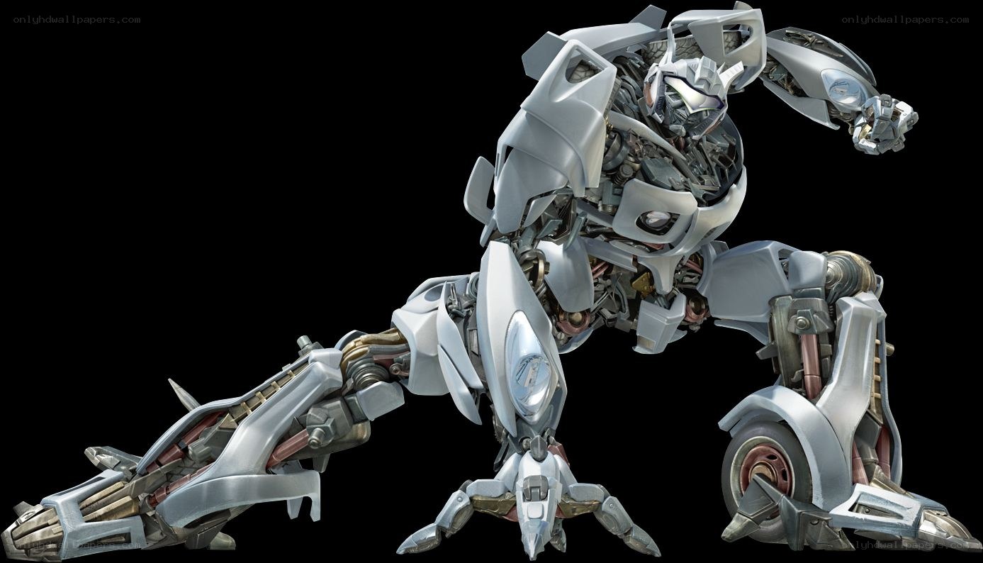 silver robot in action pose