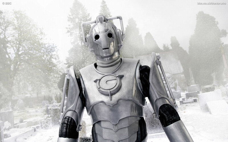 Silver Robot in Snow