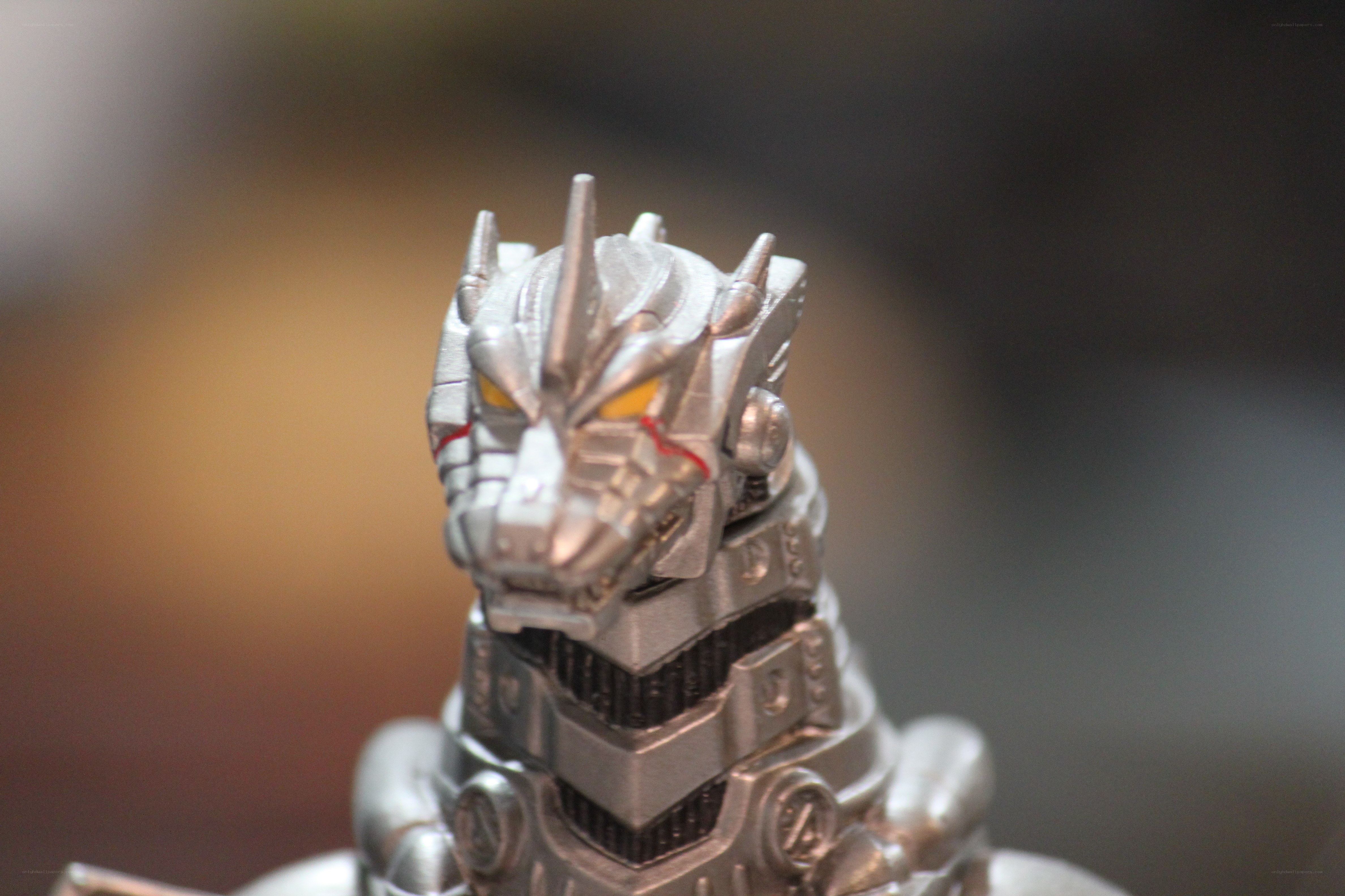 silver robot monster head