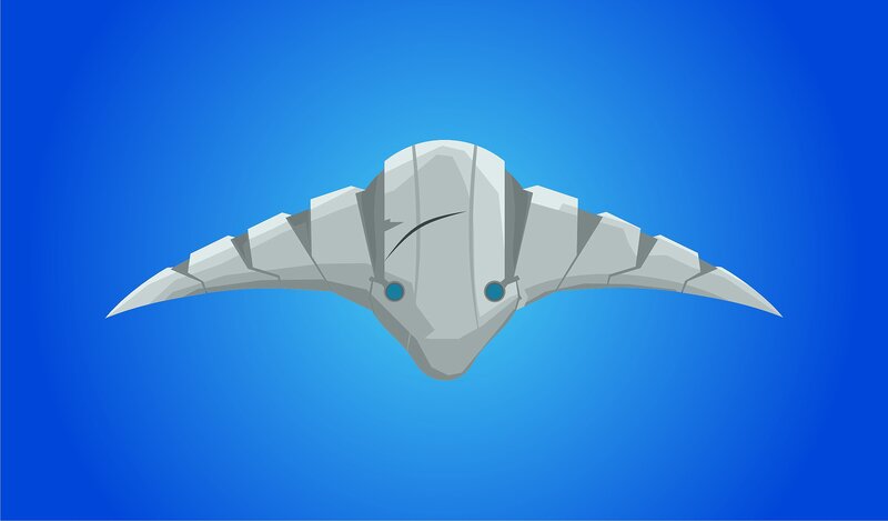 silver robotic bird