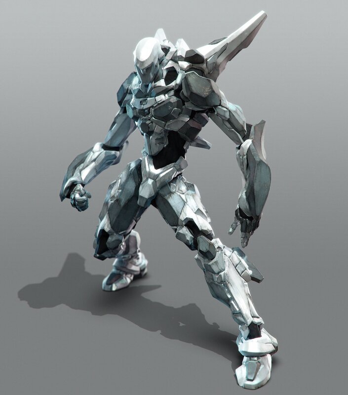Silver Robotic Warrior