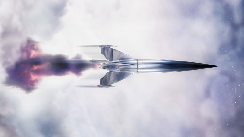 Silver Rocket Ship — Gray
