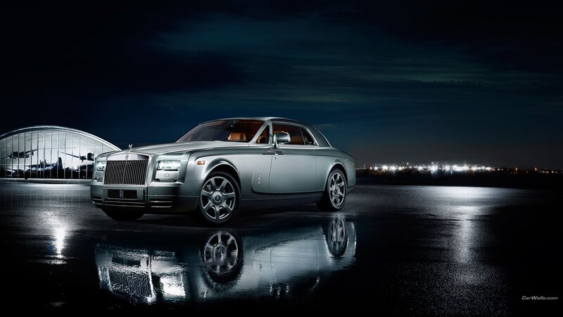 Silver Rolls-Royce Car — Black