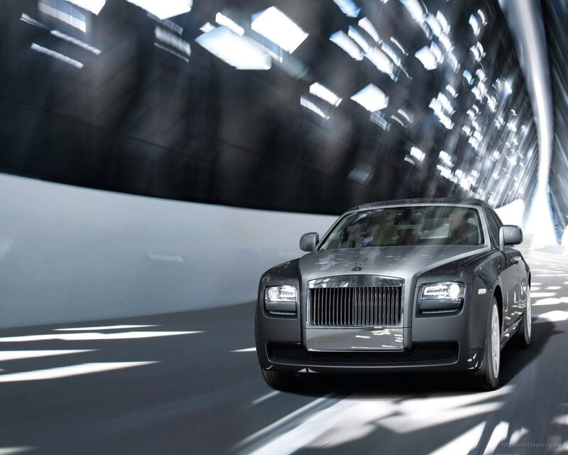 Silver Rolls-Royce Car — Gray, Dynamic, Photograph, Tunnel
