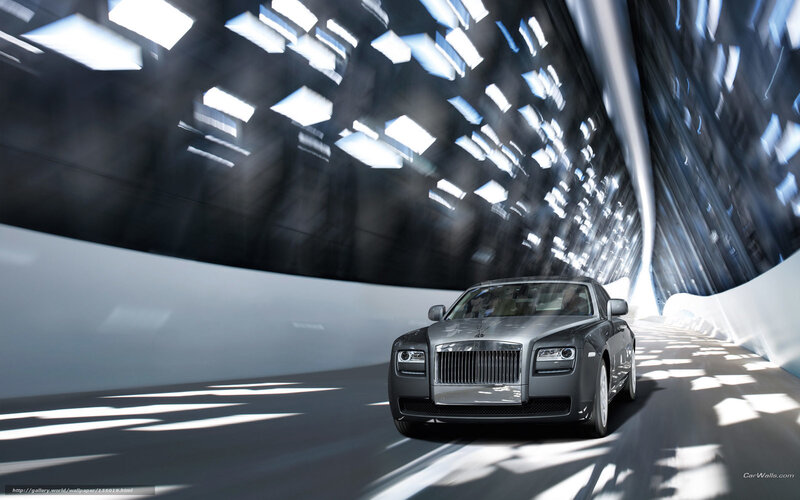 Silver Rolls-Royce Car — Gray