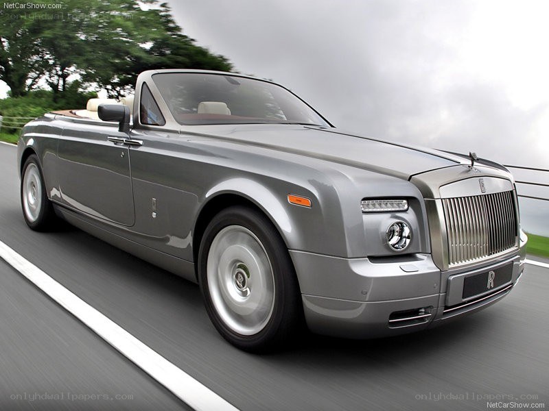 silver rolls-royce convertible
