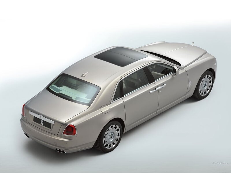 silver rolls-royce ghost