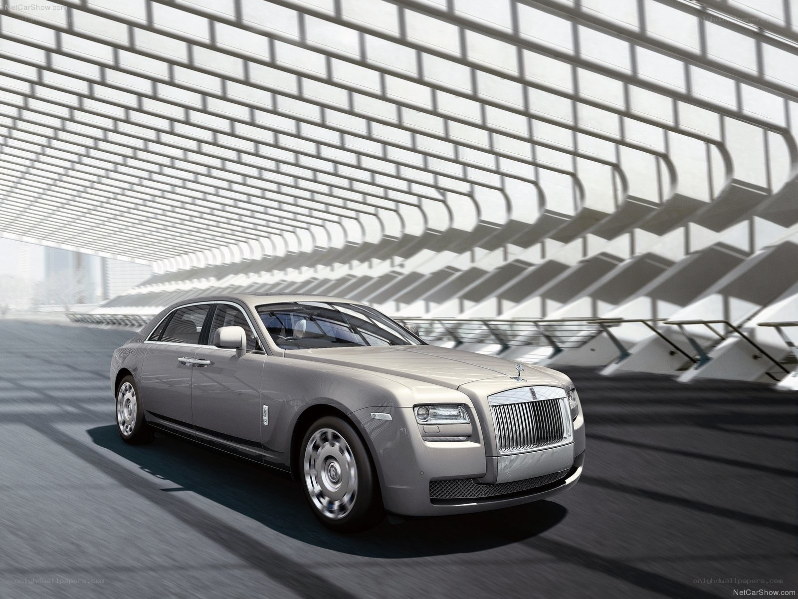 Silver Rolls-Royce Ghost