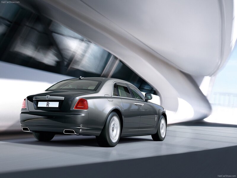 Silver Rolls-Royce Ghost — Gray, Modern, Photograph
