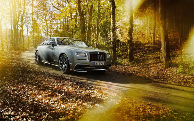 Silver Rolls-Royce in Forest
