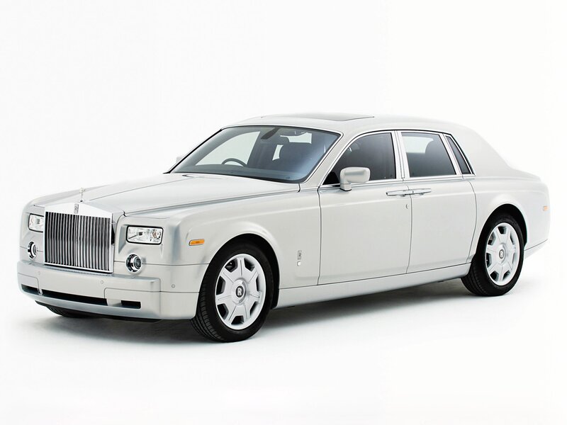 Silver Rolls-royce Phantom — Neutral, Photograph, Car, White Background