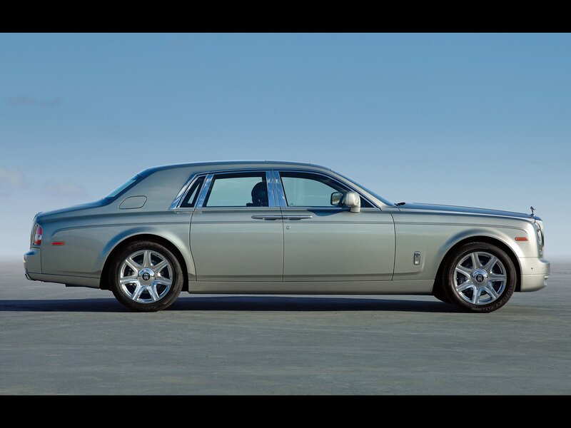 Silver Rolls-Royce Phantom — Serene, Afternoon, Photograph, Car, Sky