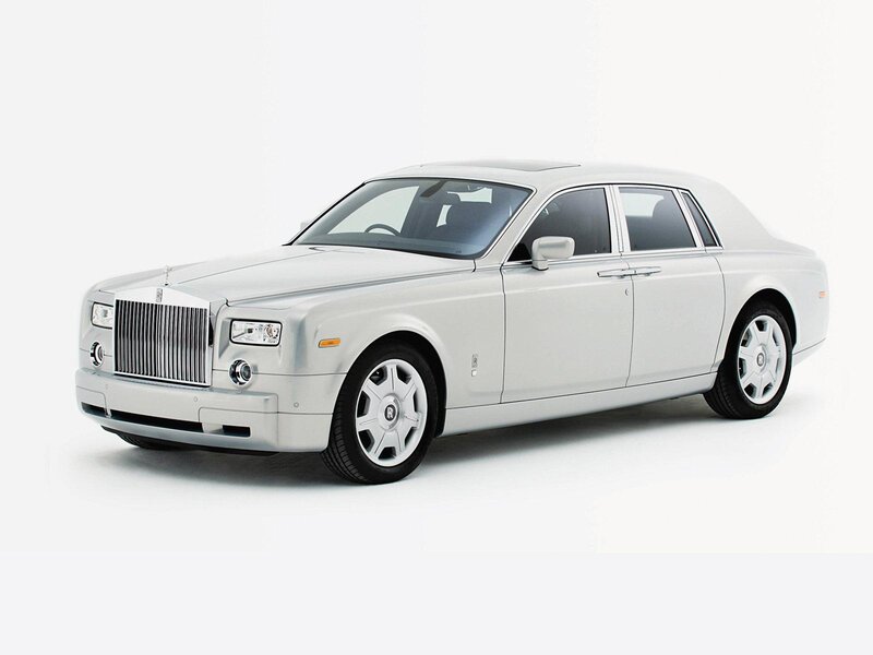 Silver Rolls-royce Phantom — White, Neutral
