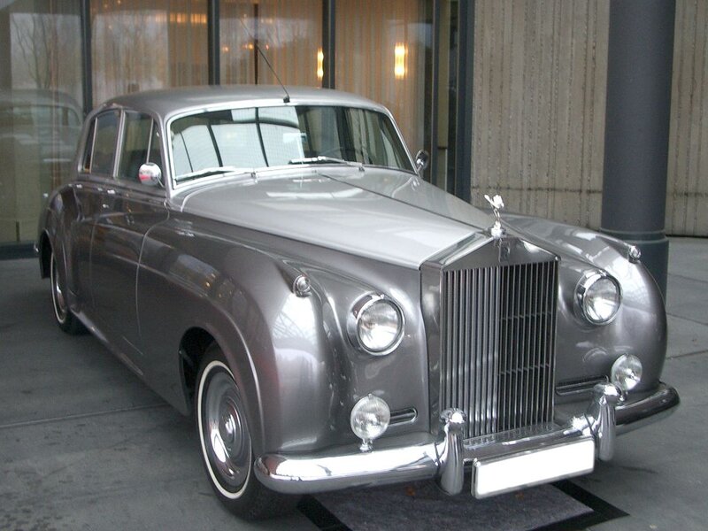 Silver Rolls-Royce Sedan — Gray