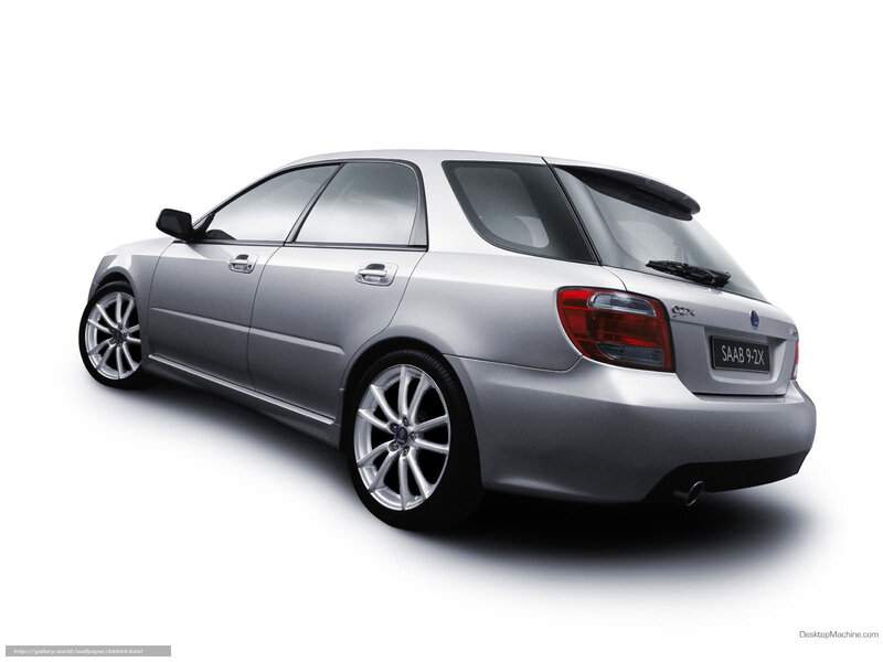 silver saab 9-2x hatchback