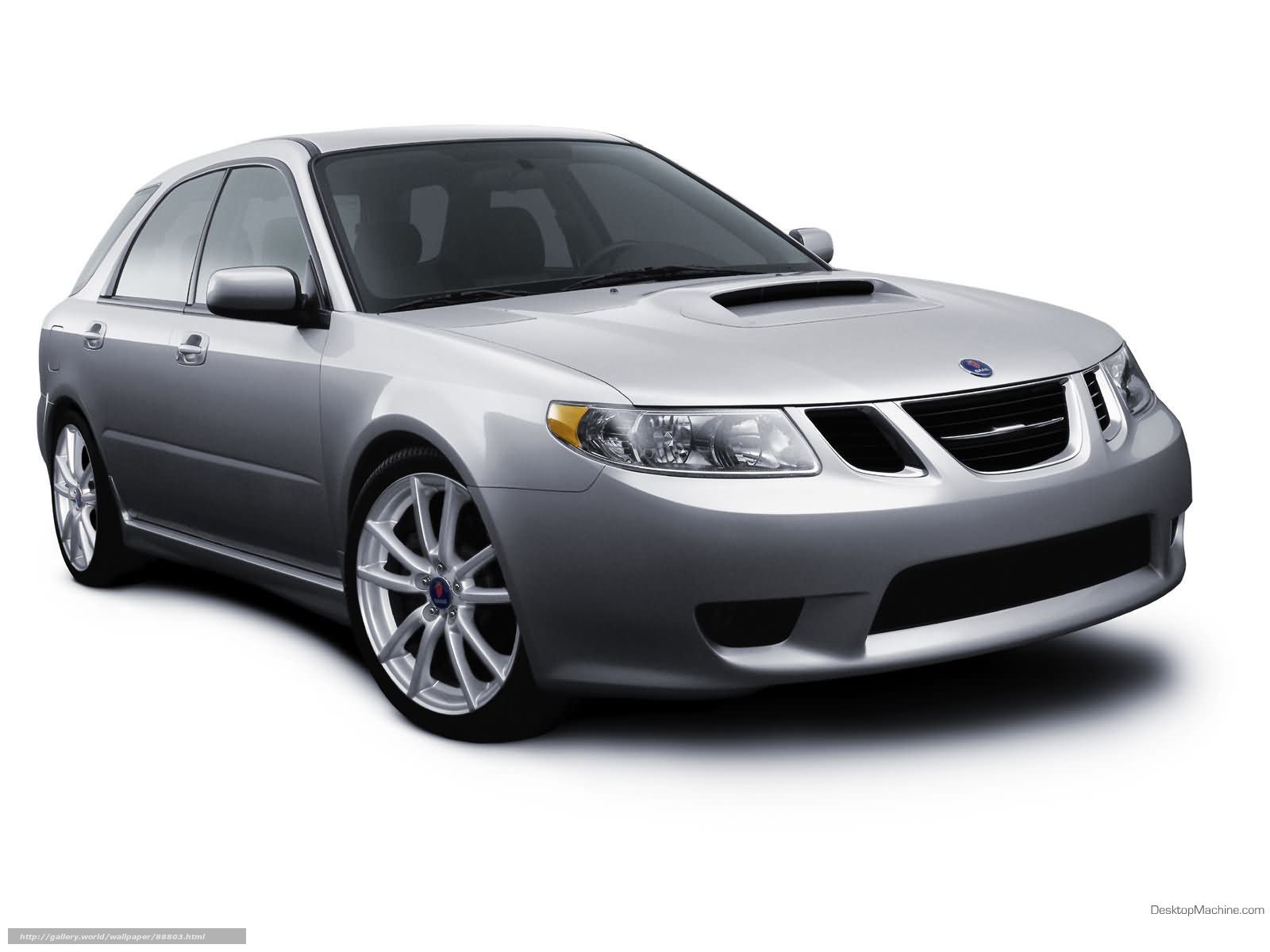silver saab 9-2x sedan