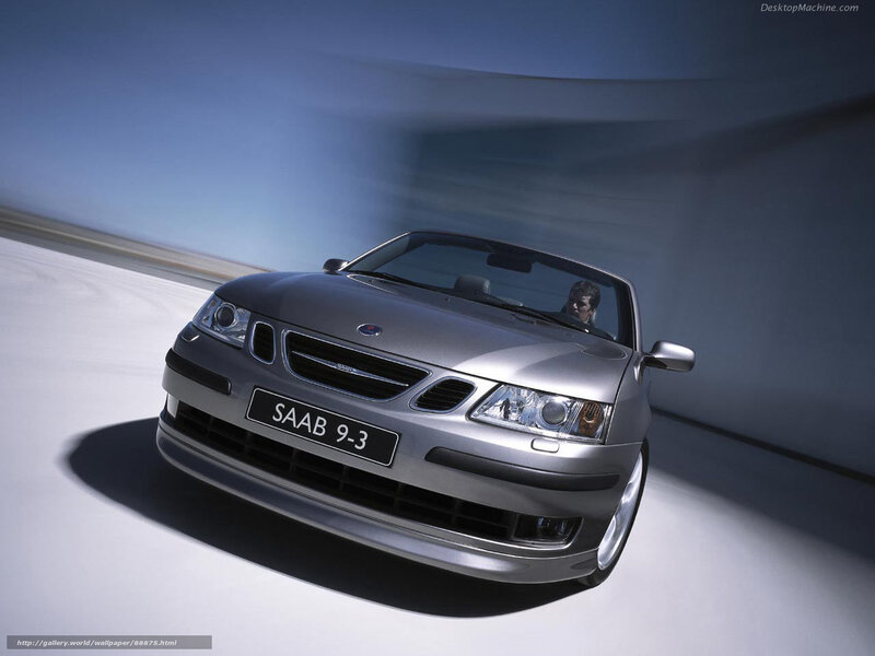 silver saab 9-3 convertible