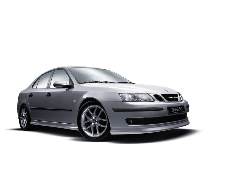 Silver Saab 9-3 Sedan — Neutral
